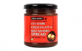 Urban Platter 55% Dark Chocolate & Macadamia Spread  Glass Jar  200 grams